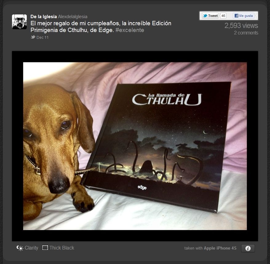 Alex de la Iglesia opina que la Edición Primigenia de Cthulhu es «increíble»